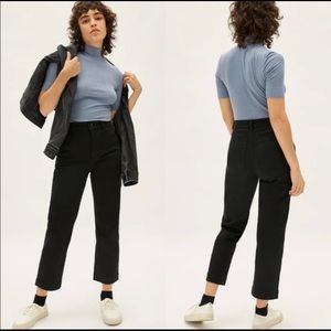 Everlane The Cropped Straight Regular Black Size 0